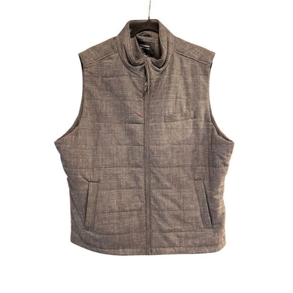 Nordstrom Tech Smart Trim Fit Men's Quilted Wool Blend Vest Brown Size XL - Picture 1 of 8